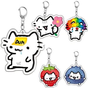 Goofy Cat -Keychain