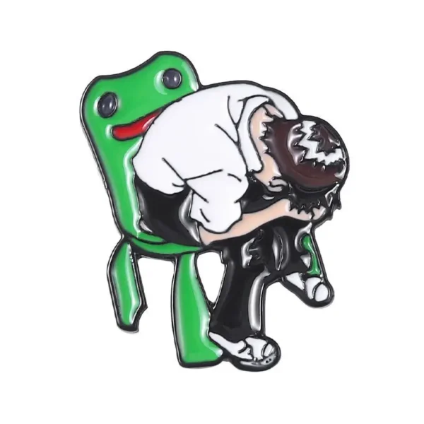 Shinji in chair - Brooch - Image 3