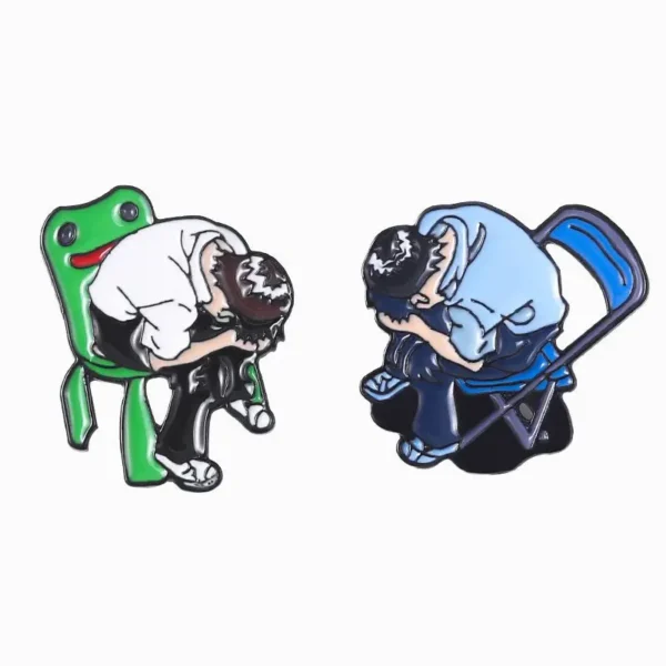 Shinji in chair - Brooch - Image 4