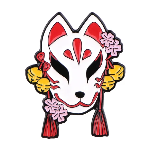 Kitsune Mask - Brooch - Image 2