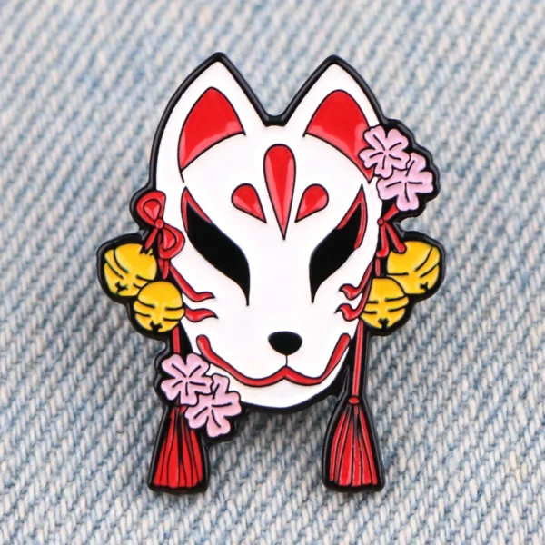 Kitsune Mask - Brooch - Image 3